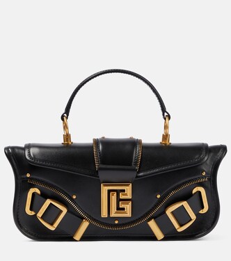 Blaze Small leather shoulder bag | Balmain