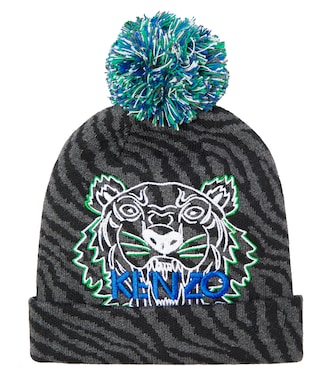Gorro de algodón y cachemir con logo | Kenzo Kids