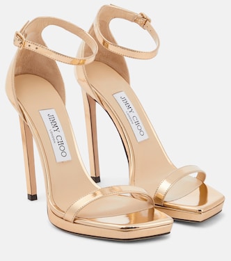 Alva metallic leather sandals | Jimmy Choo