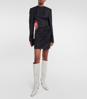 Embellished striped wool minidress | Acne Studios