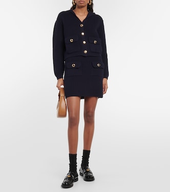 Mini-jupe en laine | Miu Miu