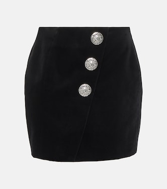 Embellished velvet miniskirt | Balmain