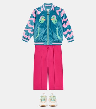 Printed cotton-blend bomber jacket | Stella McCartney Kids