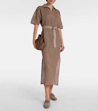 Vestido calado de algodón | Brunello Cucinelli