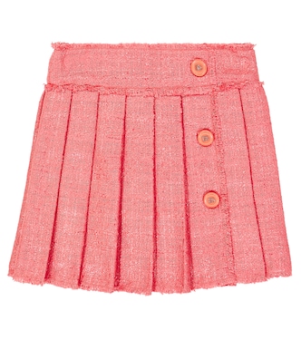 Falda de tweed de mezcla de algodón plisada | Dolce&Gabbana Kids