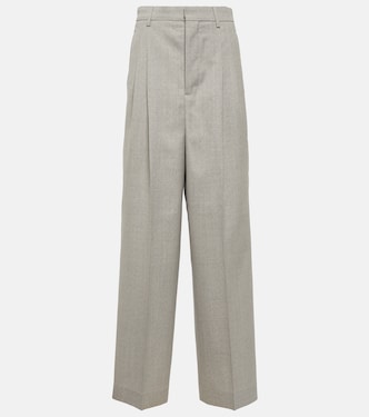 High-rise wool wide-leg pants | Ami Paris