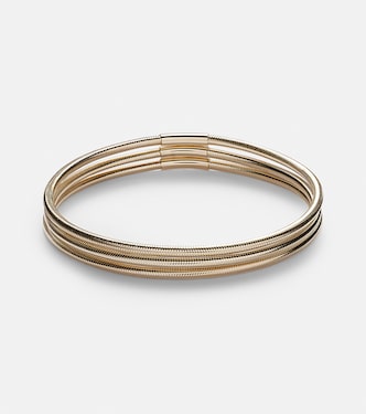 Set Liquid Gold Stretch aus drei Armbändern aus 14kt Gelbgold | Stone and Strand