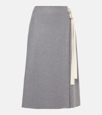 Falda envolvente de mezcla de lana | Jil Sander
