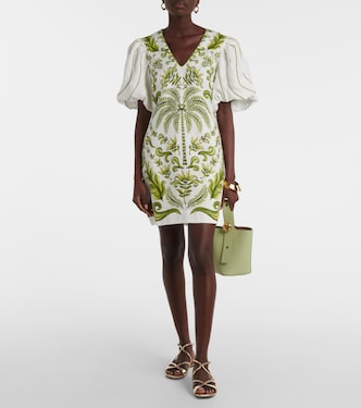 Vestido corto Milani Off-White de lino | Farm Rio