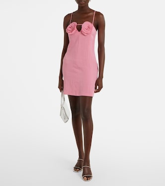 Abito corto con applicazioni floreali | Blumarine