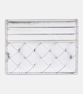 Kartenetui Gemelli aus Metallic-Leder | Bottega Veneta