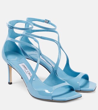 Azia 75 patent leather sandals | Jimmy Choo