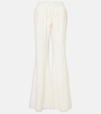 Pantaloni flared Claud in seta | Gabriela Hearst