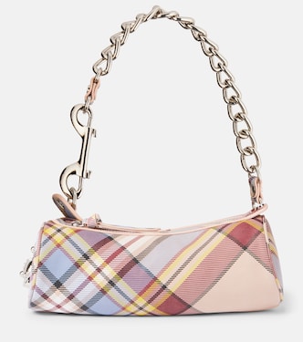 Cindy Cylinder tartan leather shoulder bag | Vivienne Westwood
