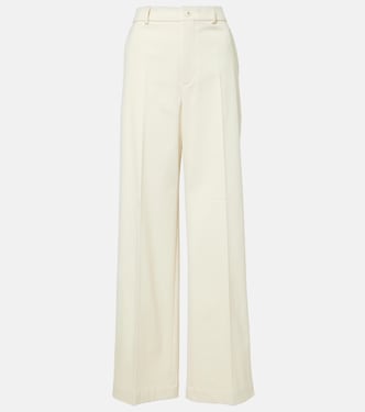 High-rise cotton wide-leg pants | Moncler