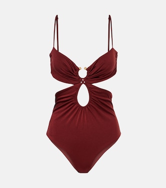 Gathered cutout swimsuit | Johanna Ortiz