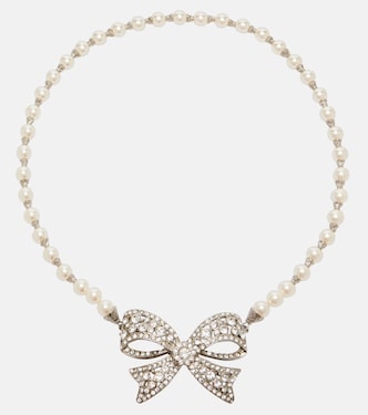 Collar de perlas sintéticas adornado | Alessandra Rich