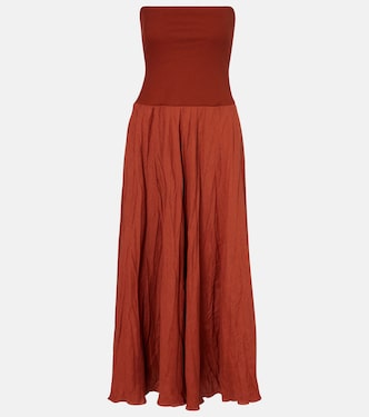 Light And Sound linen-blend maxi dress | Johanna Ortiz