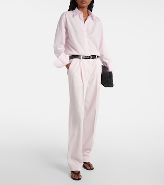 Pantaloni regular in cotone a vita alta | Toteme