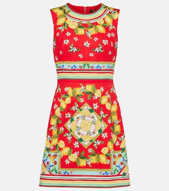 Bedrucktes Minikleid aus Baumwolle | Dolce&Gabbana