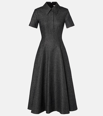 Robe midi Jody en laine mélangée à carreaux | Emilia Wickstead