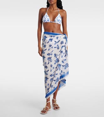 Pareo Palm Beach in cotone e seta | Heidi Klein
