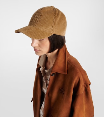 Cotton velvet baseball cap | Miu Miu