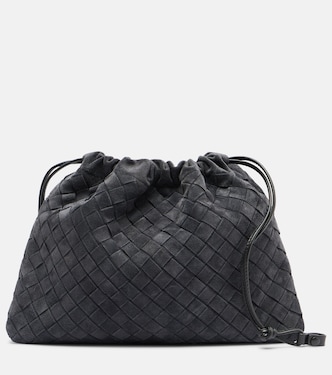 Bustina Dustbag Small in suede Intrecciato | Bottega Veneta