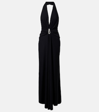 Embellished ruched jersey maxi dress | Christopher Esber