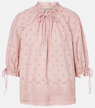 Broderie anglaise cotton blouse | Valentino