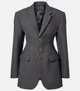 Peplum virgin wool blazer | Wardrobe.NYC