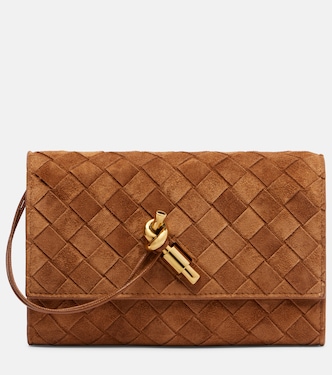 Bolso cruzado Andiamo Mini de ante con Intrecciato | Bottega Veneta