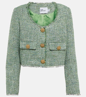 Cropped-Jacke aus Bouclé | Self-Portrait