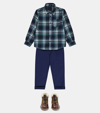 Stiefel Henri aus Leder mit Shearling | Bonpoint
