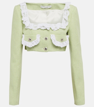 Cropped-Jacke aus einem Wollgemisch | Alessandra Rich