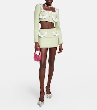 Cropped wool-blend jacket | Alessandra Rich