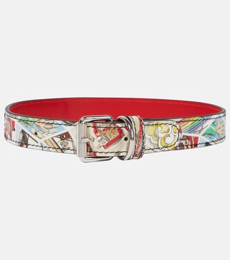 Collier pour chien Loubicollar M imprimé en cuir | Christian Louboutin