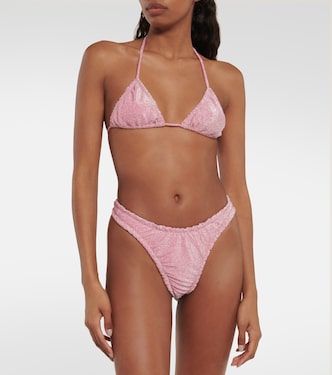 Top de bikini triangular Guia de Lurex® | Reina Olga