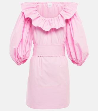 Puff-sleeve cotton minidress | Patou