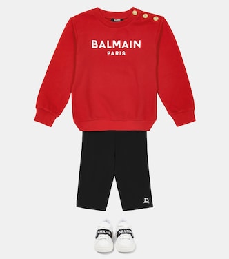 Sudadera de algodón con logo | Balmain Kids