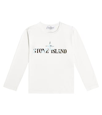 Camiseta de manga larga de algodón | Stone Island Junior