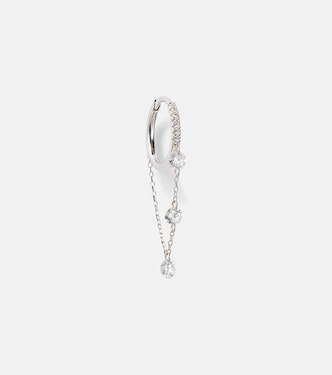 Boucle d'oreille en or blanc 18 ct et diamants | Persée