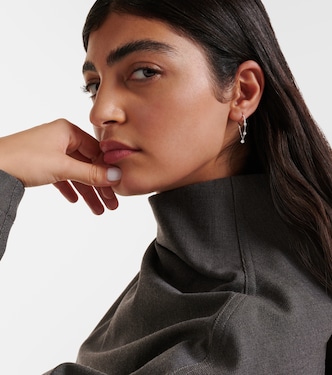 Boucle d'oreille en or blanc 18 ct et diamants | Persée