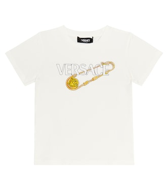 T-Shirt Safety Pin aus Baumwoll-Jersey | Versace Kids