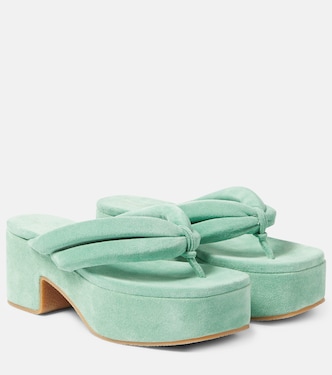 Plateausandalen aus Veloursleder | Dries Van Noten
