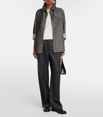 Camisa en denim de algodón y cachemir | God's True Cashmere