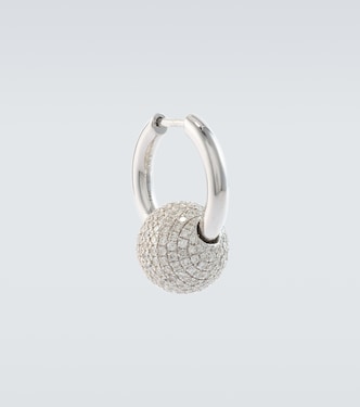 Einzelner Ohrring aus 18kt Weißgold mit Diamanten | Rainbow K