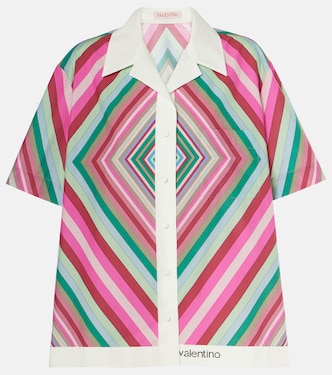 Camisa de popelín de algodón estampada | Valentino