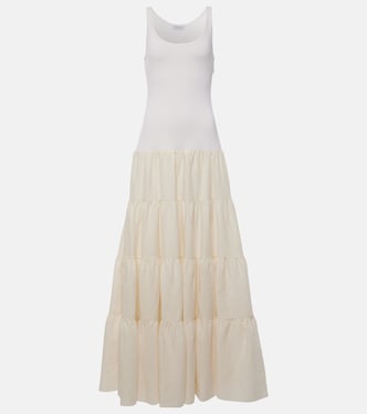 Vestido largo Pozas de lino a capas | Gabriela Hearst
