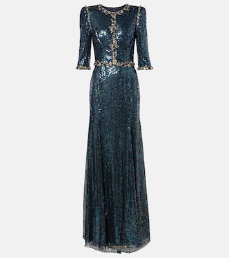 Abito lungo Pretty Thing con paillettes | Jenny Packham